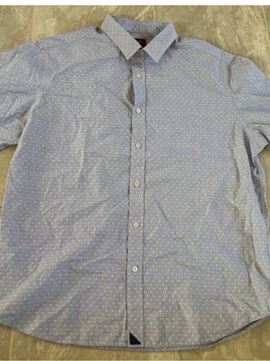 UNTUCKit Other - UNTUCKit Mens XL Short Sleeve Button Down Shirt Blue White Cotton Preppy Classic